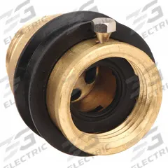 ZURN WILKINS Vacuum Breaker: For Water Media, 180°F, Brass, Back-Siphonage, Rough Brass, Male, GHT (MPN BFP-8F). Key specifications — Includes: Set Screw; Spring Material: Stainless Steel; Connection Gender - Side 1: Male; Connection Gender - Side 2: Female; Connection Type - Side 1: GHT; Connection Type - Side 2: GHT; Body Finish: Rough Brass; Security Mechanism: Break-Away Set Screw.