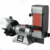 JET Grinder: For Metal/Plastic/Wood, 115 V_230 V, Single-Phase, 1 hp, 4 in x 36 in Belt, 8 in Disc (MPN IBGB-436VS). Key specifications — attr564072: Single-Phase; attr650959: Wood; attr564036: JET.