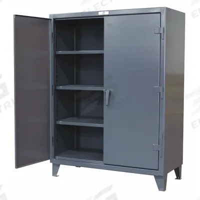 STRONG HOLD Storage Cabinet: 48 in x 24 in x 78 in, Swing Handle & Padlock Hasp - Industrial Shelf Cabinets