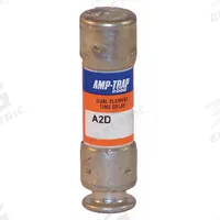 MERSEN Fuse: Class RK1, A2D-R Series, Time-Delay, 17.5 A, 250 V AC, 250 V DC, Indicating (MPN A2D17-1/2R). Key specifications — attr1287285: A2D-R; attr211202: MERSEN.