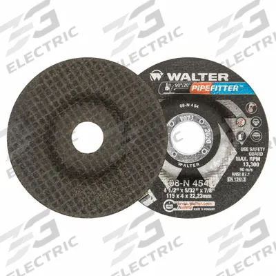 WALTER SURFACE TECHNOLOGIES Depressed Center Grinding Wheel: Type 27, 4 1/2 in x 7/8 in - Contaminant-Free Grinding Wheels for Stainless Steel