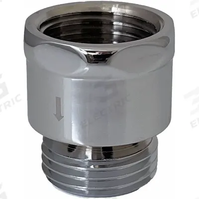 CHICAGO FAUCETS Atmospheric Vent: Brass, Chrome Finish, 1/2 in Connection Size - Inline Vacuum Breakers for Handheld Showerheads