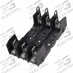 BUSSMANN Fuse Block: Open Block Design, 3 Pole, 600 V AC, Pressure Plate, Non-Indicating (MPN HM60030-3PR). Key specifications — attr233046: BUSSMANN.