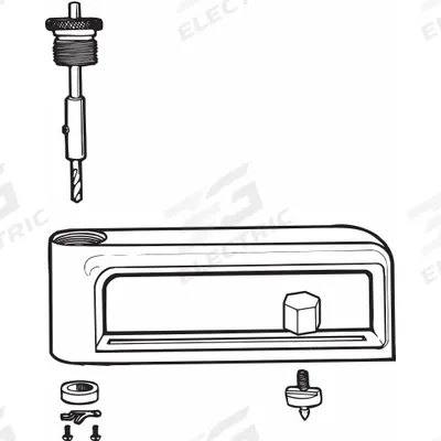 MALCO Set Screw: Hole Cutter Compatible, 5 3/4 in Overall Lg - Cutting & Shearing Attachments