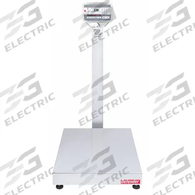 OHAUS Industrial Bench Scale: 23 5/8 in x 31 1/2 in, IP67, Column-Mounted - Bench Scales with Column-Mounted Indicator