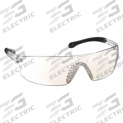 RADIANS Safety Glasses: Light Gray Lens, Frameless, Indoor/Outdoor - Padded Comfort-Fit Safety Glasses