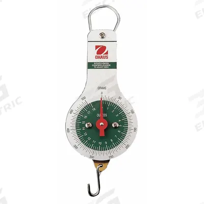 OHAUS Mechanical Hanging Scale: g, 20 g, Analog Dial - Mechanical Hanging Scales