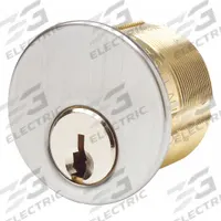 KABA ILCO Lockset Cylinder: Mortise, Conventional Core Cylinder, Chrome, 2 PK (MPN 7165KS2-26D-KA2). Key specifications — Brand: KABA ILCO; Lock Assembly Type: Mortise; Cylinder Core Type: Conventional Core Cylinder; Includes: Key; Keyway Type: Kwikset; Number of Pins: 5.
