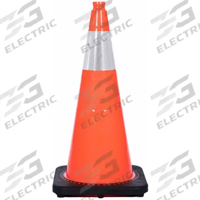 APPROVED VENDOR Traffic Cone with Bands: MUTCD/NCHRP-350, 28 in Cone Ht, Orange, High-Intensity Prismatic - Traffic Cones for Roadway Use