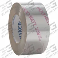 POLYKEN Foil Tape: 1 7/8 in Wd, 60 yd Lg, 4.8 mil Thick, Acrylic, Outdoor, -25°F Min Temp, Silver (MPN 339 (A)). Key specifications — Backing Material: Aluminum Foil; Series: 339.