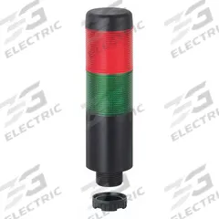 WERMA Tower Light Assembly: 2 Tier, Green/Red, Sounder Tier Included, 141 mm Overall Ht, Steady (MPN 69922075). Key specifications — Manufacturer Part Number: 69922075; Brand: WERMA; Operating Voltage: 24V AC/DC; Light Tier Color: Green.