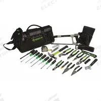 GREENLEE Electricians Tool Kit: 26 Total Pcs, Tool Bag, 20 or more Pieces Range (MPN 0159-28MULTI). Key specifications — attr646319: Sockets Not Included; attr548984: (1) Voltage Detector; attr548989: (1) Specialty Pliers; attr646318: SAE; attr548987: None; attr548988: (1) Adjustable Wrench; attr548990: (1) Knife; attr552361: None.