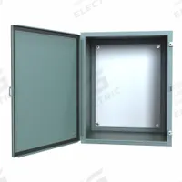 HAMMOND Electrical Enclosure: Steel, 30 in x 24 in x 20 in, NEMA 12/13, w/Panel, Solid Cover, Hinged (MPN 1418K20). Key specifications — Brand: HAMMOND; Closure Method: Clamps; Knockouts: Not Included.
