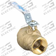 MILWAUKEE VALVE Manual Two-Way Ball Valve: 1 in, Brass, Straight, FNPT x FNPT, Full Port Ball Port (MPN UPBA475B 1). Key specifications — Brand: MILWAUKEE VALVE; Handle: Locking Lever.