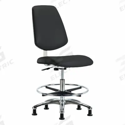 APPROVED VENDOR Cleanroom Task Chair: Vinyl, Armless, Ht Range 21 1/2 in to 29 in, 18 1/2 in Seat Wd - Vinyl Cleanroom Chairs