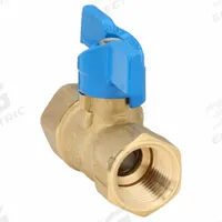 JOMAR VALVE Manual Two-Way Ball Valve: 1/2 in, Brass, Straight, FIP x FIP, Std Port Ball Port (MPN 101-403). Key specifications — Brand: JOMAR VALVE; Handle: Locking Tee.