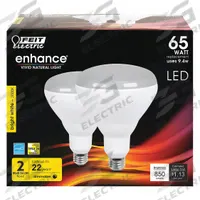 FEIT ELECTRIC Compact LED Bulb: LED, BR40, Medium Screw (E26), 9.4 W Watt, 3000K, Frosted, 120V AC (MPN BR40DM/930CA/2). Key specifications — Bulb Finish: Frosted; Color Temperature: 3000K; Shatter-Resistant: No; Brand: FEIT ELECTRIC; Voltage: 120V AC; Bulb Shape: BR40.