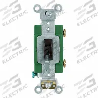 LEVITON Wall Switch: Locking Switch, Single Pole, Maintained, Brown, 120/277V AC, 30 A (MPN 3031-2L). Key specifications — Illuminated: No; Voltage Rating: 120/277V AC.