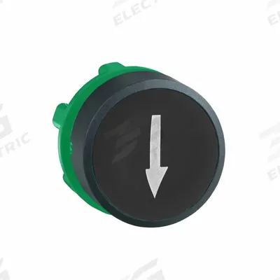 SCHNEIDER Flush Push Button: Green, 22 mm Mounting Size, Non-Metallic - Flush-Mount & Recessed Push-Button Operators