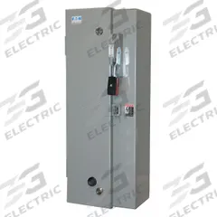 EATON NEMA Magnetic Motor Starter: Non-Reversing, 3 Poles, NEMA Size 3, 90 A, 240V AC Coil (MPN ECN0538BAA-R63/E). Key specifications — attr211388: EATON; attr951451: 1NO/1NC; attr951453: 220/240V AC; attr951489: Three; attr984425: 1NO/1NC; attr984429: Pilot Light; attr997361: None (Not Applicable to Electronic Overloads).