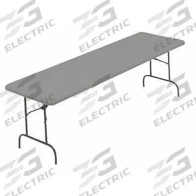 ICEBERG Folding Table: Rectangle Table Shape, Charcoal Tabletop, 30 in Dp, 96 in Wd - Standard Folding Tables