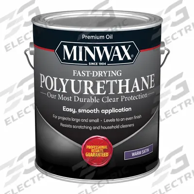 MINWAX Finish: Varnish, Interior, Oil, 1 gal Container Size, Wood, Satin, Clear - Wood Sealers & Finishes
