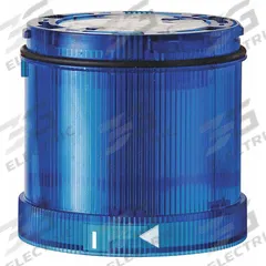 WERMA Tower Light Module: Flashing/Steady/Strobe, 115V AC, Blue, 70 mm Overall Dia, 66 mm Overall Ht (MPN 64350067). Key specifications — Brand: WERMA; Compatible with Series: KombiSIGN 71; Lens Color: Blue; Operating Voltage: 115V AC; Manufacturer Part Number: 64350067.
