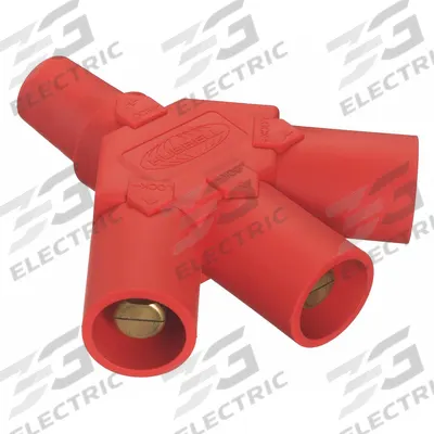 HUBBELL 3-Fer: Female-Male-Male-Male, Red, 600V AC/600V DC, 400 A - 3-Fer Triple-Tap Tees