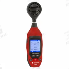 TRIPLETT Gas Analyzers: Gas Analyzers for Carbon Dioxide/Gas Analyzers for Carbon Monoxide, GSM350. Key specifications — Manufacturer Part Number: GSM350; Brand: TRIPLETT; Calibration Certificate Type: Not Certified; Digital Display Screen Type: LCD with Backlight; Features: Adjustable CO and CO2 Alarm; PPM Accuracy: ±5% FS (CO); Relative Humidity Accuracy: ±3.5% from 20 to 80% RH; Temperature Accuracy: +/-4°F.