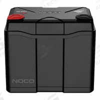 NOCO Lithium Battery: 12.8V DC, 40 Ah Capacity, 6.69 in Ht, 6.69 in Wd, 7.76 in Dp, Dual Purpose (MPN NLXU1). Key specifications — Terminal Connection: 3/8”-24 Threaded Receptacle; Battery Cycle Type: Dual Purpose; Brand: NOCO; Housing Material: Plastic.