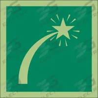 IMO (International Maritime Organization) Safety Sign: Vinyl, Adhesive Sign Mounting, 0.011 in Thick (MPN 486F58). Key specifications — Sign Mounting Style: Adhesive; Retroreflective Grade: Not Retroreflective; Glow In The Dark: Yes.