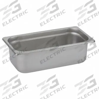 SPRING USA Food Pan: Third Size, Rectangular, 1.8 ga Gauge, 4.25 qt Capacity - Steam Table Pans