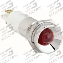 APPROVED VENDOR Protruding Panel Light: 10 mm Panel Mounting Hole Dia, LED, Red, Protruding Head (MPN 24M087). Key specifications — Brand: APPROVED VENDOR; Electrical Connection: 0.11 Male Quick Disconnect.