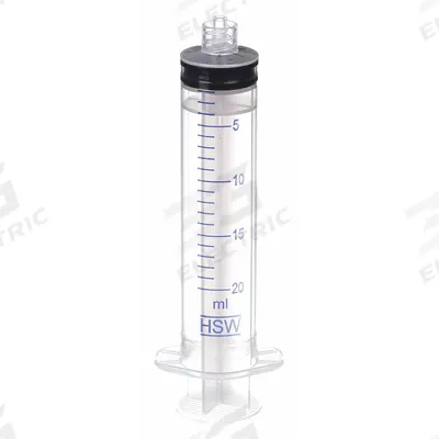 HENKE-JECT 3-Part Disposable Syringe: 20 mL Capacity - mL, Luer Lock, Polypropylene - Luer Lock Syringes