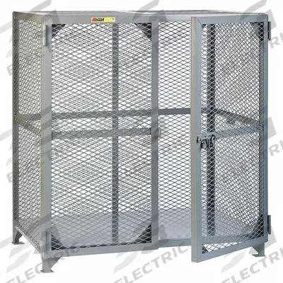 LITTLE GIANT Bulk Storage Locker: 61 in x 27 in x 52 in, 1 Tiers, 1 Units Wide - Expanded Metal Security Cage Lockers