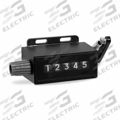 TRUMETER Mechanical Stroke Counter: Top Coming (TC), Top Coming (TC), Base Mounting, White, 5 Digits (MPN 1-2035). Key specifications — attr1048545: 1-2035; attr1048549: TRUMETER; attr1048554: White; attr1048558: Large Display; attr1048564: Right Hand Top Coming; attr1048565: Base; attr1048567: Mechanical; attr1048576: Black.