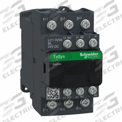 SCHNEIDER IEC Magnetic Contactor: Non-Reversing, 3 Poles, 3NO Contacts, 25 A, 24V DC Coil (MPN LC1D256BL). Key specifications — Brand: SCHNEIDER; Integrated Surge Suppression: No.