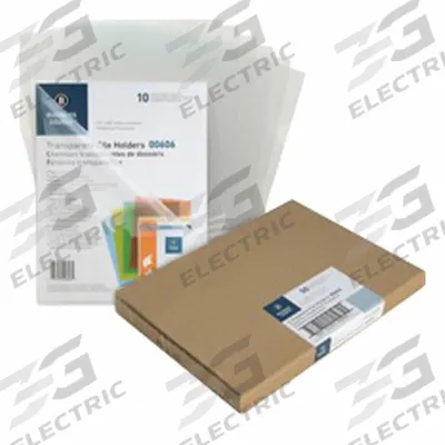 BUSINESS SOURCE File Jacket: Plastic, 11 in Ht, 8 1/2 in Wd, Clear - File Jackets