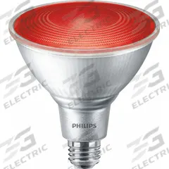 PHILIPS Compact LED Bulb: LED, PAR38, Medium Screw (E26), 13.5 W Watt, 1,215 lm Light Output (MPN 13.5PAR38/PER/RED/G/E26/ND/ULW 3/1PF). Key specifications — Bulb Finish: Frosted; Shatter-Resistant: No; Brand: PHILIPS; Voltage: 120V AC; Bulb Shape: PAR38.