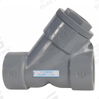 HAYWARD Y Check Valve: Piston, Y-Style Valve Body, 1 in Pipe Size, Socket x Socket - CPVC Y Piston Check Valves