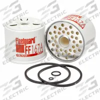 FLEETGUARD Fuel Filter: Cartridge, 2 13/16 in Overall Lg, 3 5/16 in Outside Dia, 11/16 in Inside Dia (MPN FF167A). Key specifications — Brand: FLEETGUARD; Media Material: Cellulose; Compatible Vehicle Type: Trucks; Compatible Vehicle Make: Lancer Boss.