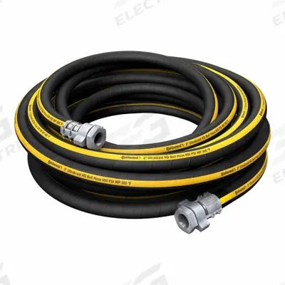 CONTINENTAL Heavy Duty Air Hose Assembly: 2 in Hose Inside Dia., Black - CPE Air Hose Assemblies with CPE Cover