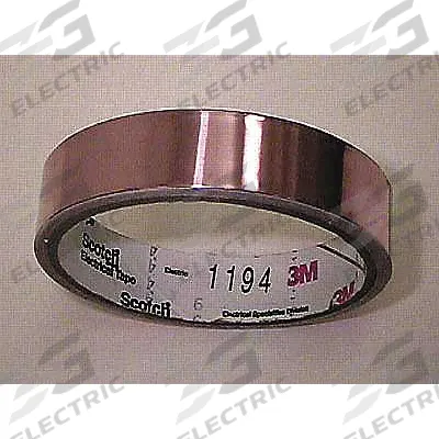 3M Conductive Electrical Tape: 3/4 in Wd, 36 yd Lg, 2.6 mil Thick, 600 V Volt Rating - Conducting Electrical Tape with Non-Conductive Adhesive
