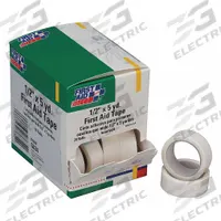 FIRST AID ONLY First Aid Tape: White, 5 yd Roll Lg, 1/2 in Tape Wd, Standalone, 20 PK (MPN 40JH07). Key specifications — Unitized: Bulk; Brand: FIRST AID ONLY; Manufacturer Part Number: 40JH07; Elasticity: Non-Elastic; Sterility: Non-Sterile; Adhesiveness: Adhesive; Latex Content: Latex Free; Standards: ANSI/ISEA Z308.1-2015.