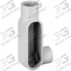 Conduit Outlet Body: Iron, 1 1/2 in Trade Size, LR Body, 26 cu in Body Capacity, Threaded Hub (MPN LR57). Key specifications — Finish: Powder Coated; For Use With: IMC; Brand: HUBBELL KILLARK; Hub Style: Threaded; Mfr. Series: Duraloy 7.