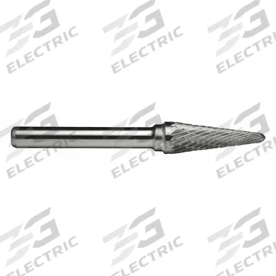 CLE-LINE Carbide Bur: Ball-Nosed Cone, SL-4, Double Cut, 1/2" x 1 1/8" Head - Double-Cut Ball-Nosed Cone Burs