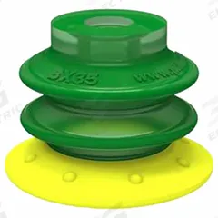PIAB Vacuum Pad Assembly: G1/8 in, 37.08 mm Pad Dia, Polyurethane, Green, 38.86 mm Pad Ht, 60A (MPN BX35P.4E.04AI.F). Key specifications — attr1019194: BX35P.4E.04AI.F; attr1019196: PIAB; attr1019197: 60A.