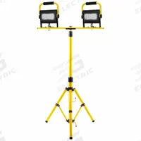 SOUTHWIRE Twin Head Corded Work Light: 6,000 lm Max Brightness, LED, 1, 1 Brightness Levels, 120V AC (MPN 411330). Key specifications — Frame Color: Black/Yellow; Lighting Technology: LED; Operating Voltage: 120V AC; Brand: SOUTHWIRE; No. of Brightness Levels: 1.