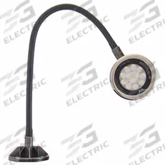 O.C. WHITE Spot Light: LED, Power Cord, Gooseneck, 22 in Arm Reach, 2,750 lm Max Brightness, 5000K (MPN LED-MG22-30-120V). Key specifications — Lighting Technology: LED; Brand: O.C. WHITE; Bulb Wattage: 18 W; Color: Black; Electrical Connection Type: Power Cord; Operating Voltage: 100 to 240V AC.