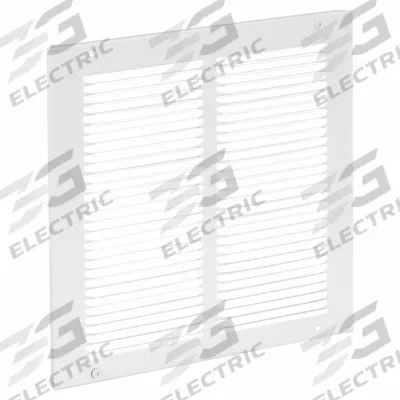 APPROVED VENDOR Return Air Grille: Louvered Grille, White, Powder Coated, Steel, 11 3/4 in H - Surface-Mount Grilles